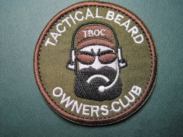 TACTICAL BEARD PATCH COLOR CHOICE HOOK BACK