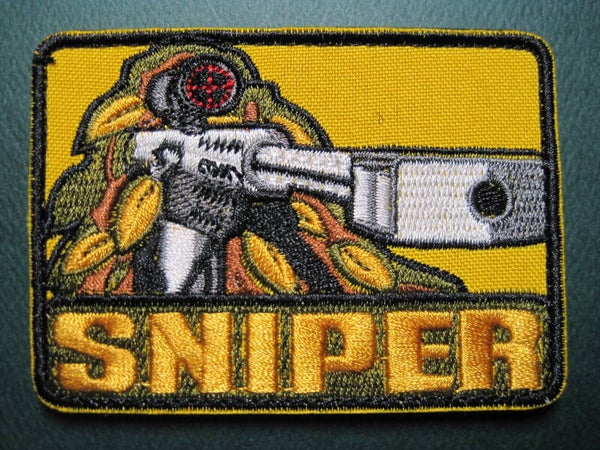 SNIPER PATCH EMBROIDERY HOOK BACK