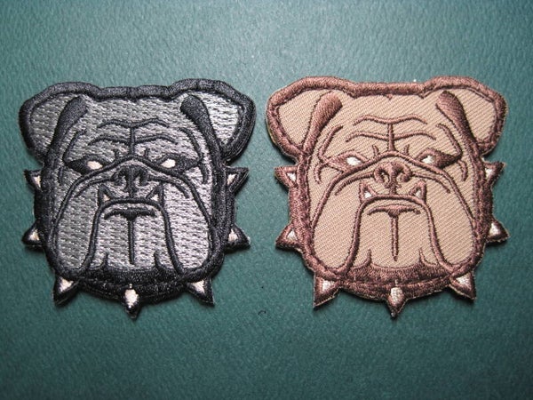 BULLDOG SPIKE COLLAR SMALL PATCH COLOR CHOICE HOOK BACK