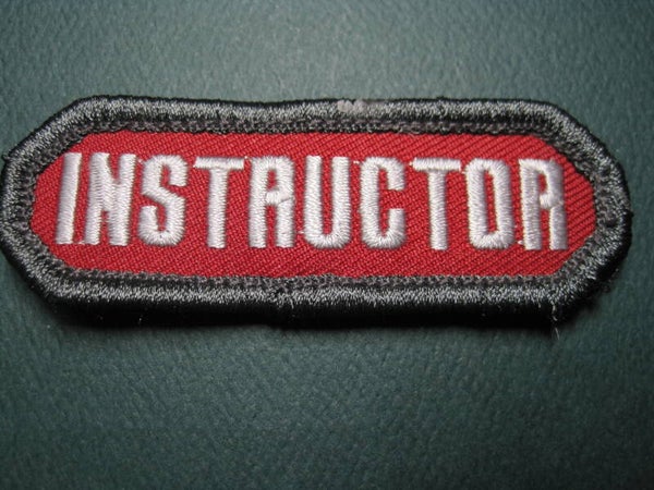 "INSTRUCTOR" HAT - TAB PATCH EMBROIDERY COLOR CHOICE HOOK BACK