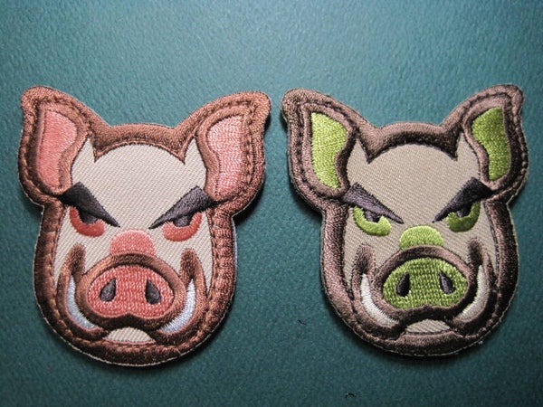 "PIG" MORALE PATCH COLOR CHOICE HOOK BACK