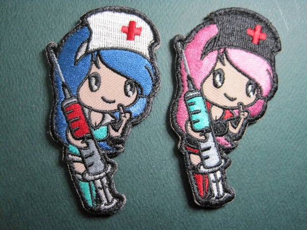 MEDICAL R.N. NURSE MORALE PATCH COLOR CHOICE HOOK BACK
