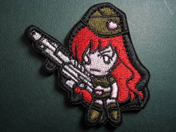 TACTICAL GUN GIRL MORALE PATCH HOOK BACK