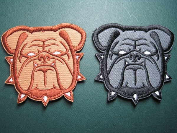 BULLDOGS SPIKE COLLAR LARGE PATCH COLOR CHOICE HOOK BACK