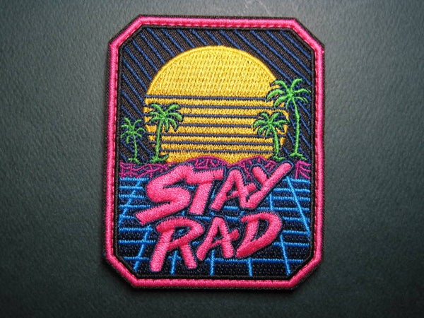 "STAY RAD" MORALE PATCH HOOK BACK GREAT GIFT IDEA!
