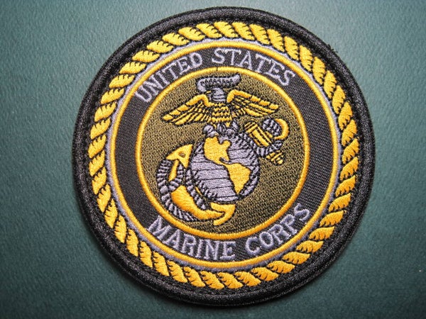 U.S. MARINES CIRCLE CREST MORALE PATCH HOOK BACK