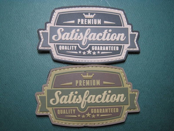 SATISFACTION PREMIUM QUALITY MORALE PATCH PVC COLOR CHOICE