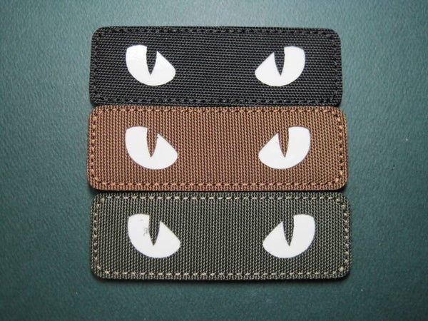"CAT EYES" NIGHT GLOW MORALE PATCH COLOR CHOICE HOOK BACK