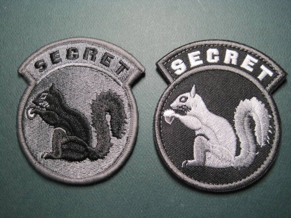 SECRET SQUIRREL MORALE PATCH COLOR CHOICE HOOK BACK