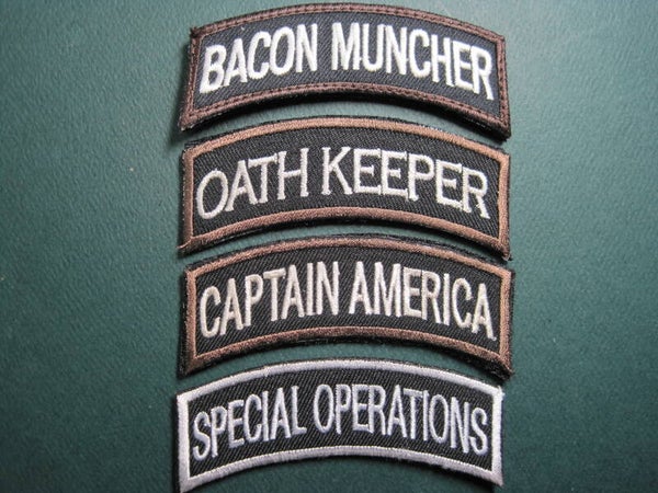 ASSORTED HAT / UNIFORM ROCKER PATCH (CHOICE) HOOK BACK
