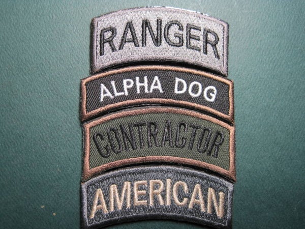 ASSORTED HAT / UNIFORM ROCKER PATCH (CHOICE) HOOK BACK