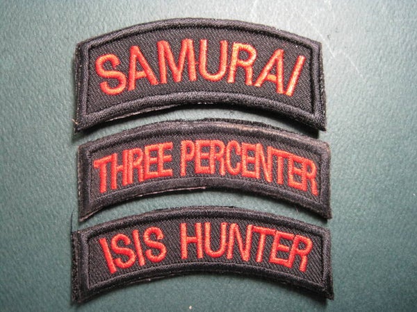 ASSORTED HAT / UNIFORM ROCKER PATCH (CHOICE) HOOK BACK