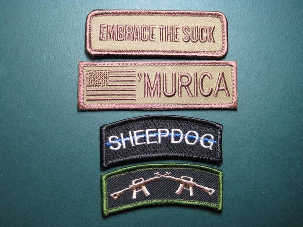ASSORTED HAT / UNIFORM ROCKERS / TAB PATCHES (CHOICE) HOOK BACK