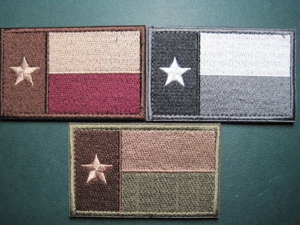 TEXAS FLAG PATCHES (COLOR CHOICE) HOOK BACK