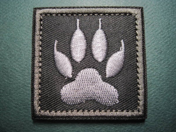 K-9 DOG PAW MORALE PATCH HOOK BACK