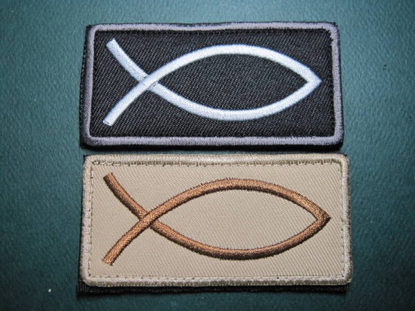CHRISTIAN FISH PATCH COLOR CHOICE HOOK BACK