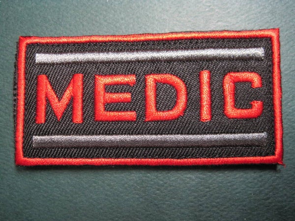 MEDIC PATCH, SMALL, EMBROIDERY, IRON ON / SEW ON