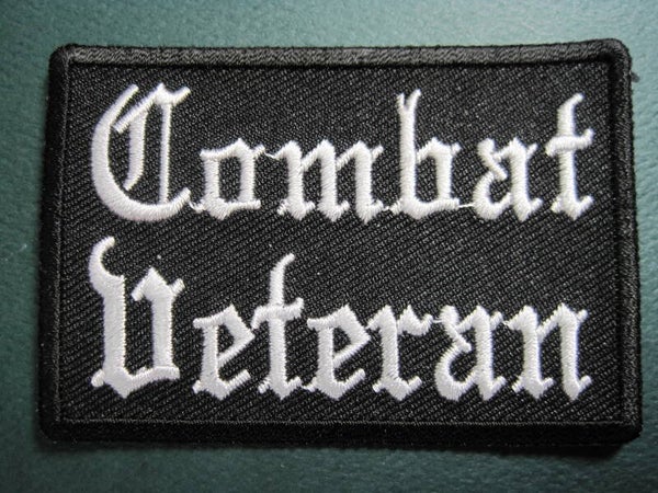 COMBAT VETERAN PATCH EMBROIDERY IRON ON