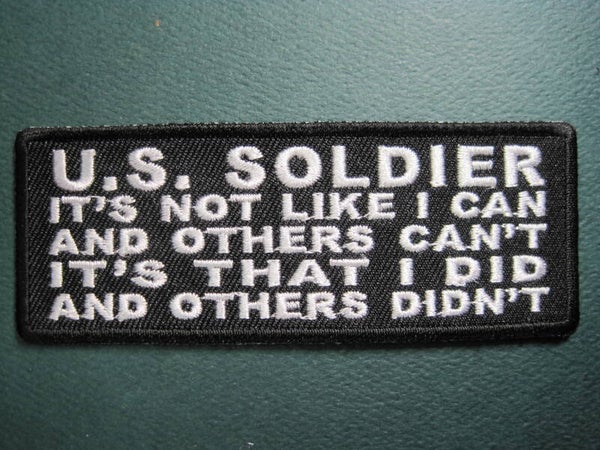 MILITARY U.S. SOLDIER PATCH, EMBROIDERY, IRON ON