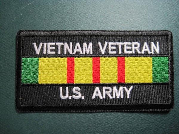 U.S. ARMY VIETNAM VETERAN PATCH, EMBROIDERY, IRON ON