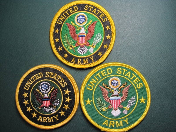 MILITARY U.S. ARMY PATCH, COLOR CHOICE, EMBROIDERY, IRON ON