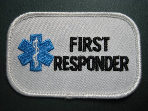 STAR OF LIFE FIRST RESPONDER PATCH, SMALL, EMBROIDERY, SEW ON