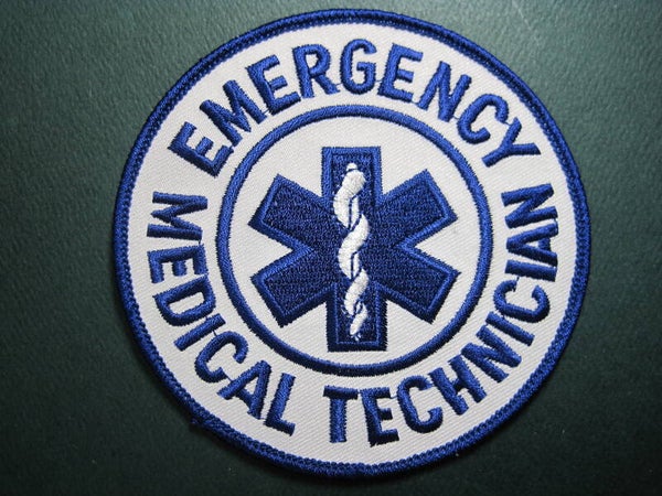 STAR OF LIFE EMERGENCY E.M.T. PATCH CIRCLE, SEW ON