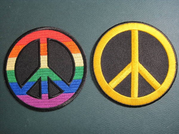 PACE SIGN CIRCLE PATCH, COLOR CHOICE, LOOK! IRON ON!