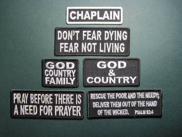 CHRISTIAN PATCHES, ASSORTED, LOOK AND CHOOSE! IRON ON! (001)