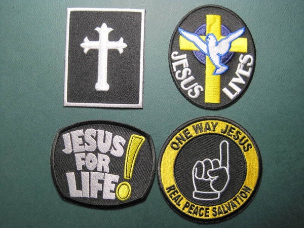 CHRISTIAN PATCHES, ASSORTED, LOOK AND CHOOSE! IRON ON! (005)