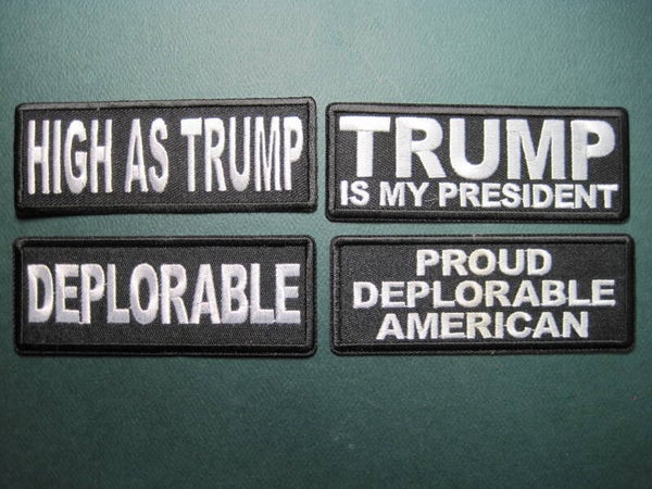 DONALD TRUMP PATCHES, ASSORTED, YOUR CHOICE, LOOK, IRON ON