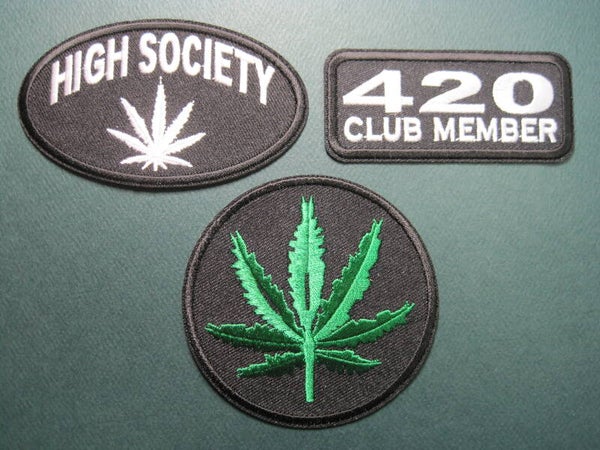 MARIJUANA 420 PATCHES, ASSORTED, YOUR CHOICE, LOOK! IRON ON