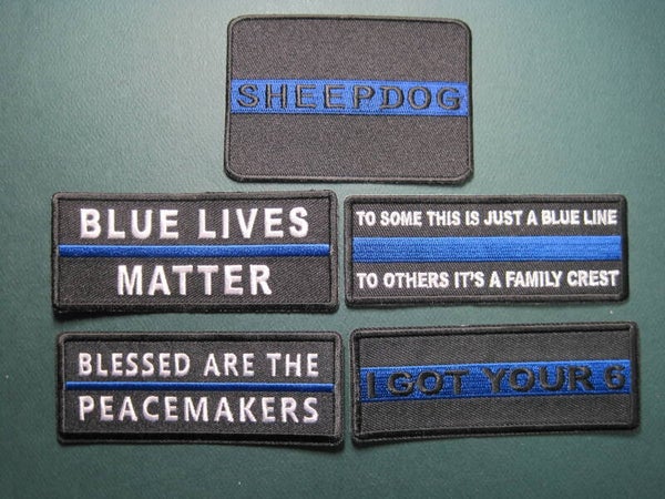BLUE LINE LE PATCHES, ASSORTED, YOUR CHOICE, LOOK! IRON ON