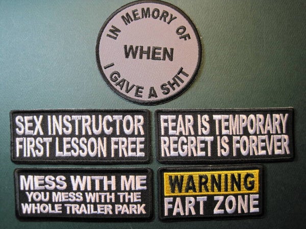 FUN PATCHES. ASSORTED, YOUR CHOICE. LOOK! IRON ON