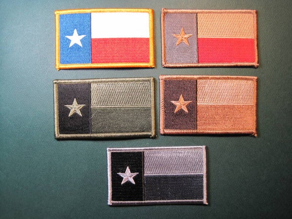 TEXAS FLAG PATCHES, REG, ASSORTED, YOUR CHOICE, LOOK, SEW ON