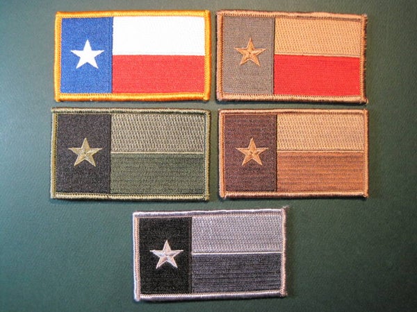 TEXAS FLAG PATCHES, REG, ASSORTED, YOUR CHOICE, LOOK, HOOK BACK