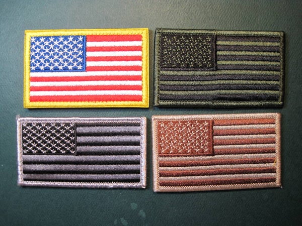 U.S. FLAG PATCH, REG, ASSORTED, YOUR CHOICE, LOOK! HOOK BACK