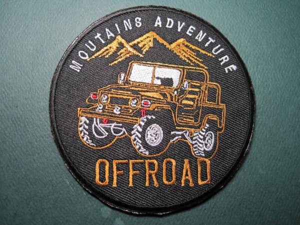 JEEP "MOUNTIANS - ADVENTURE" OFFROAD PATCH VELCRO HOOK BACK
