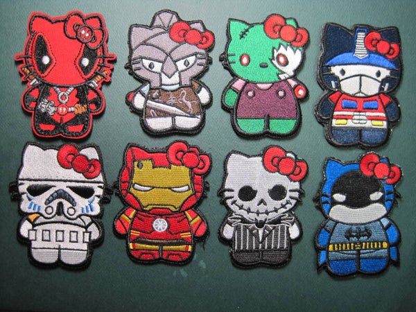 HELLO KITTY PATCH COLLECTION CHOICE, YOU PICK ONE! HOOK BACK