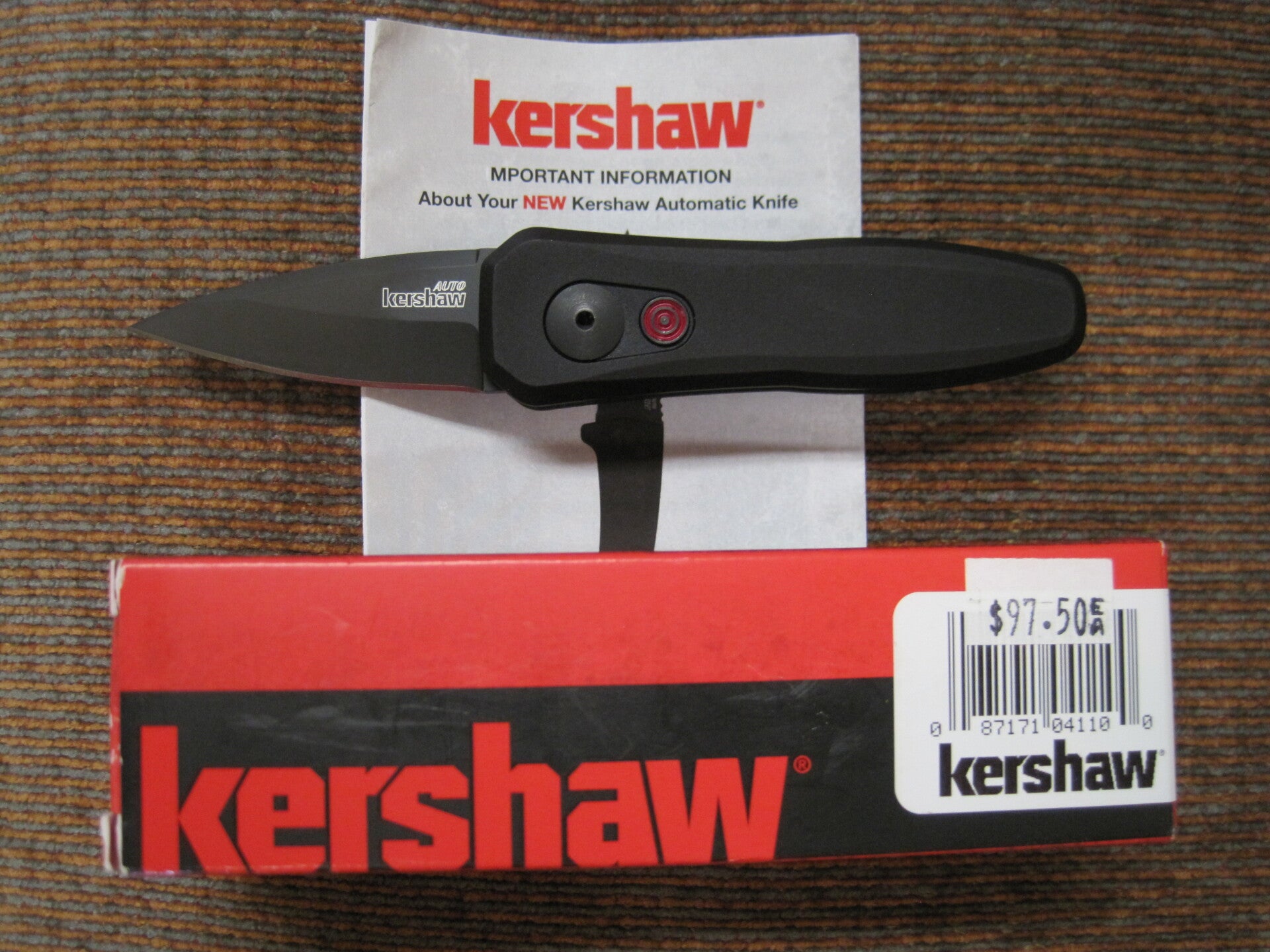KERSHAW AUTOMATIC KNIFE LAUNCH 4 (7500BLK) NEW IN BOX, USA MADE