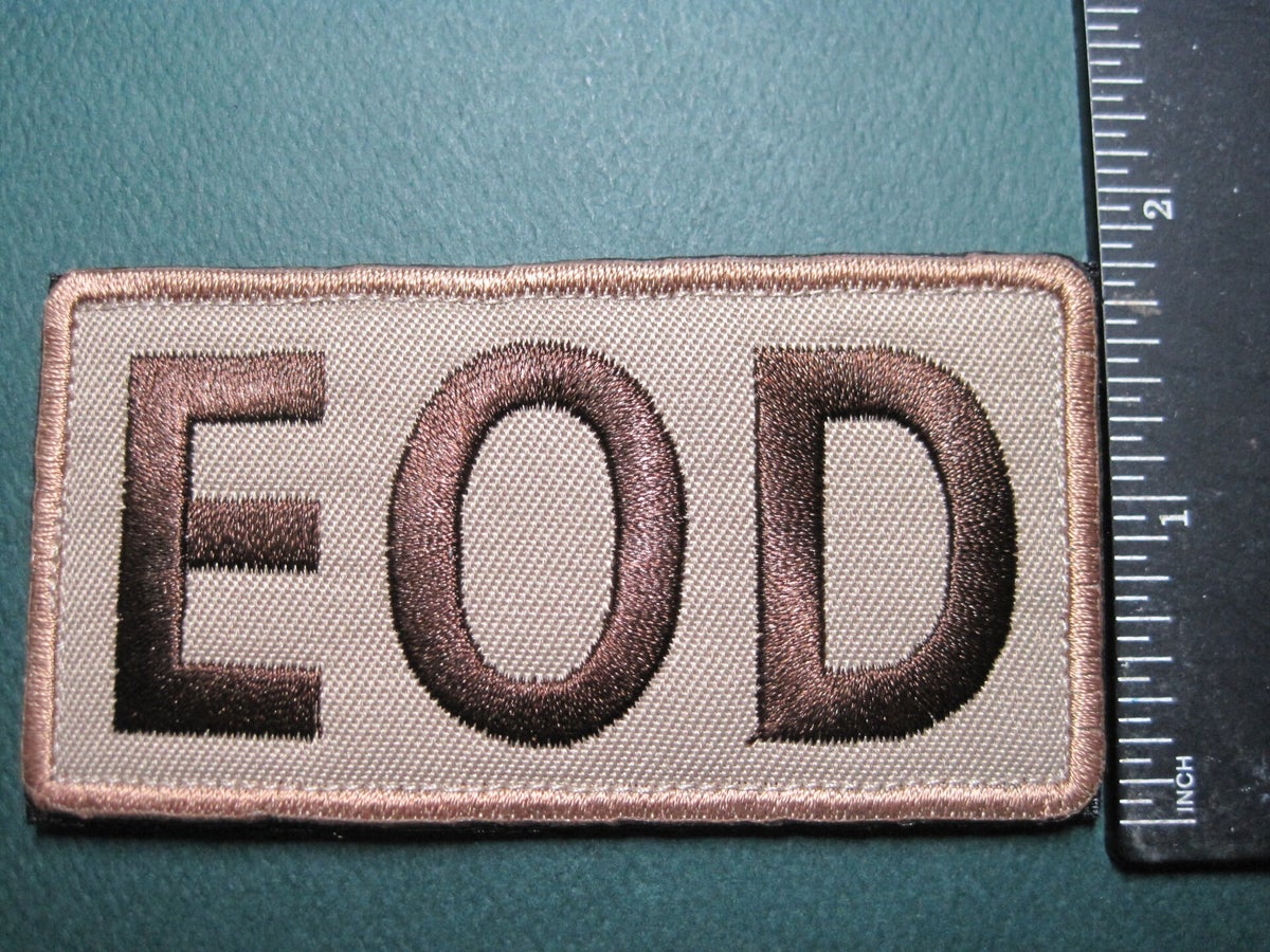 E.O.D. PATCH EXPLOSIVE ORDNANCE DISPOSAL PATCH HOOK BACK | MORALE PATCH ...