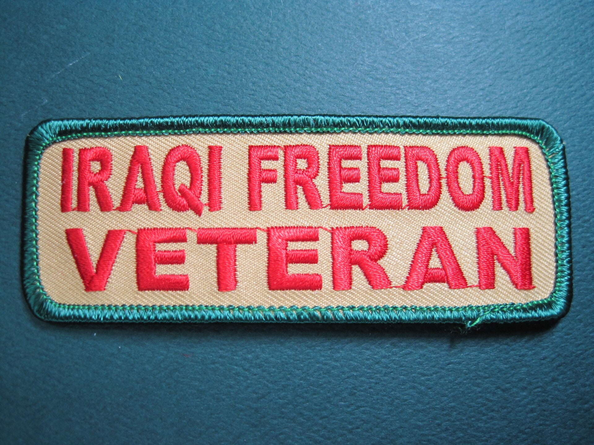 MILITARY IRAQI FREEDOM VETERAN EMBROIDERY PATCH IRON ON