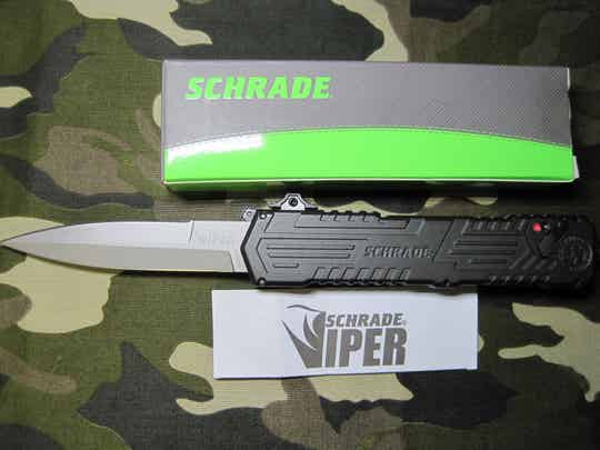 Schrade Viper OTF Assisted Opening Knife (3.5" Black) SCHOTF3B