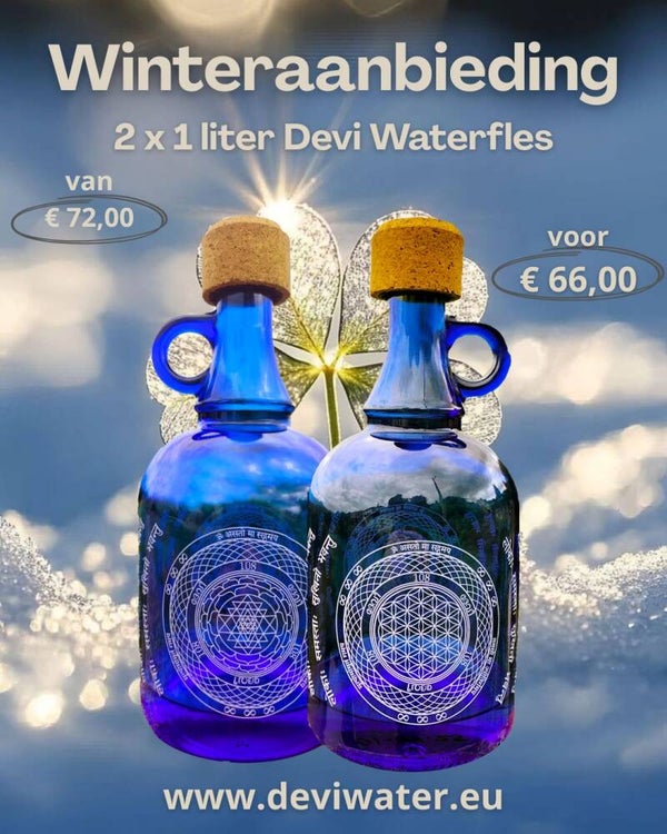 Winteraanbieding: 2 x de nieuwe Devi Waterfles 1 Liter