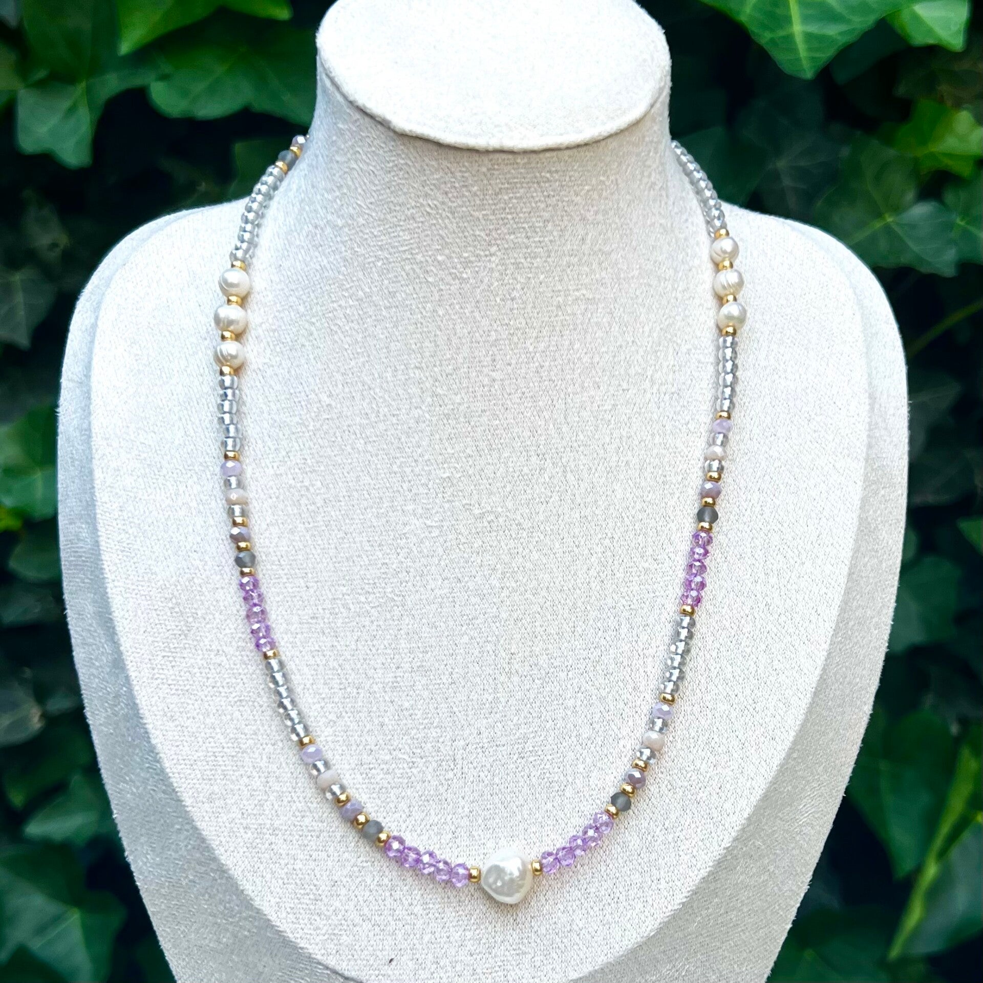 kettingen - timeless/paars en beige