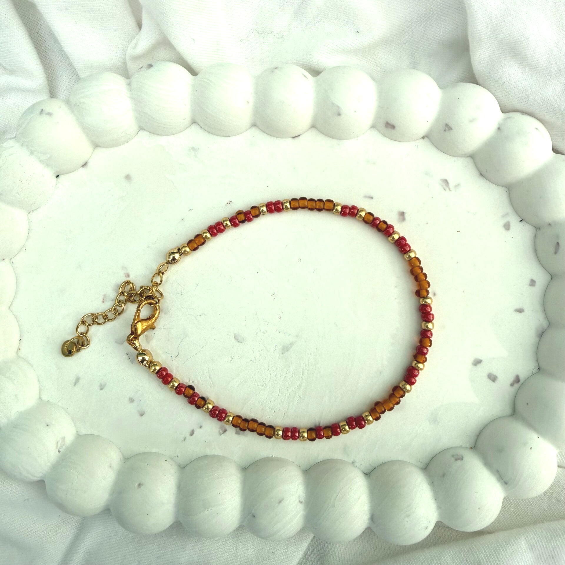 armbanden - zomercollectie/camelwarm rood goud