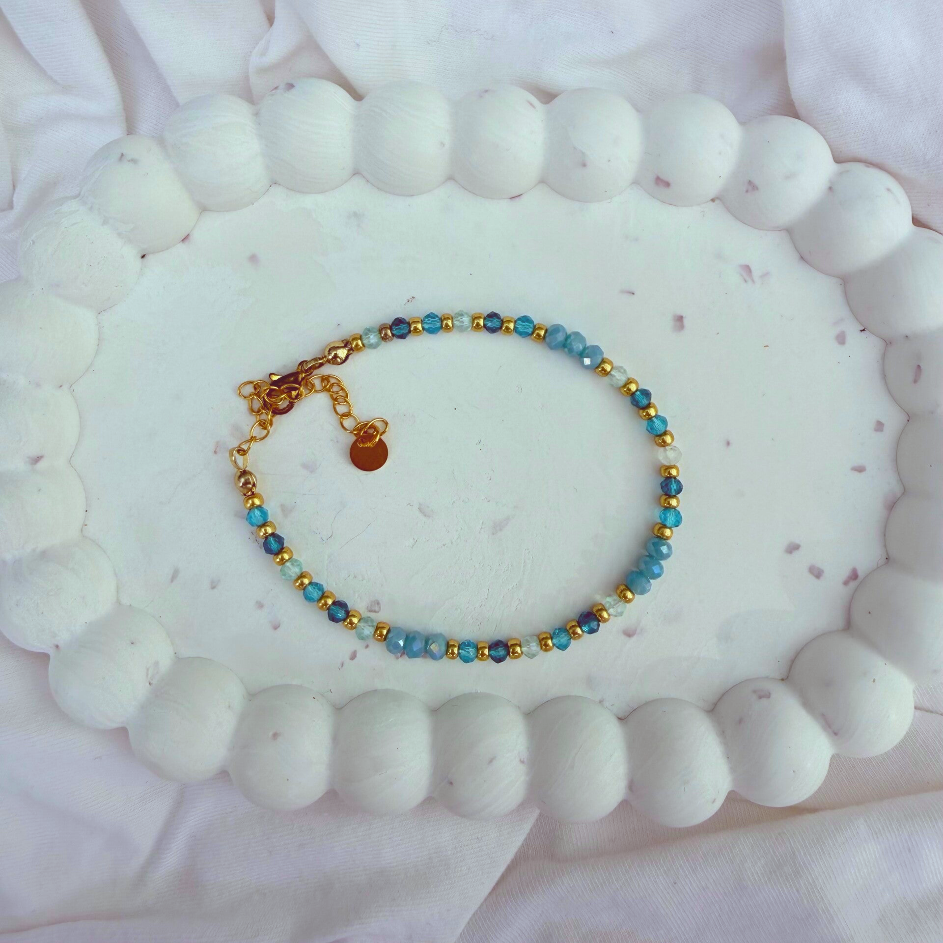 armbanden - zomercollectie/ turquoise goud