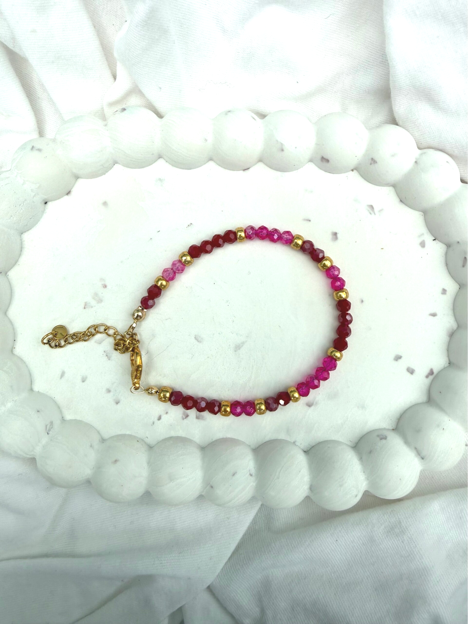 armbanden - zomercollectie/helder roze rood goud