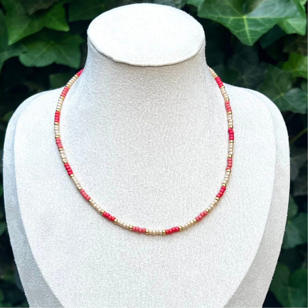 kettingen - zomercollectie/oranje en rood