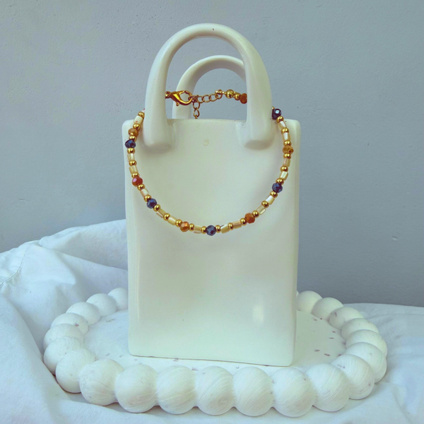 armbanden - timeless -  goud vierkantjes